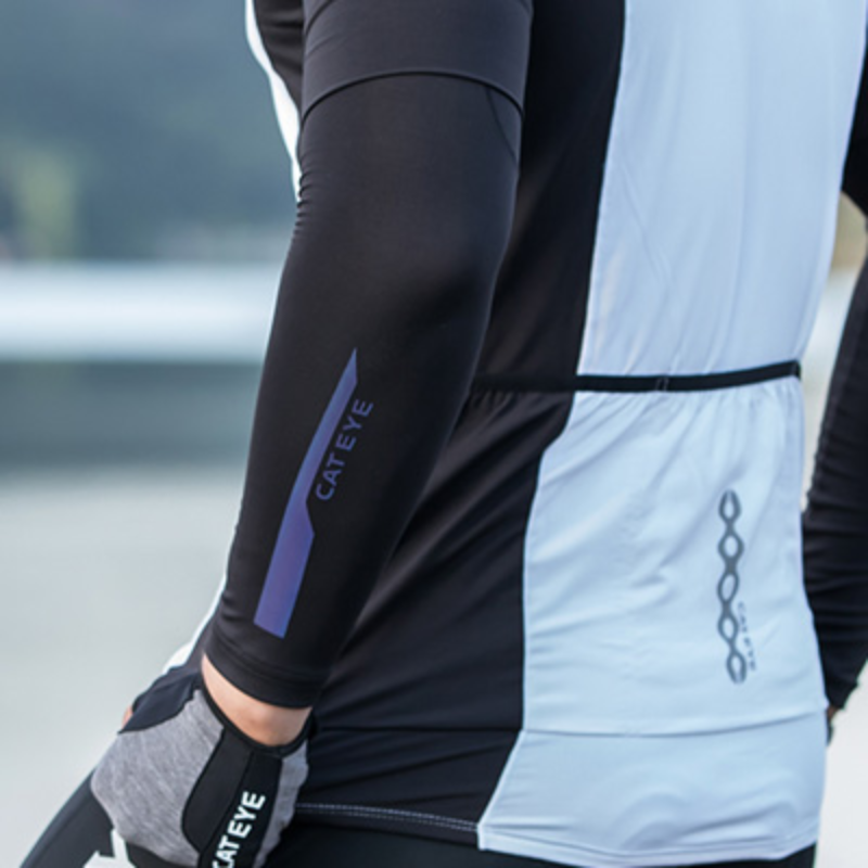 Cateye 夜光流彩防曬袖套~黑/ Cateye A.R. ARM COVER~BLACK