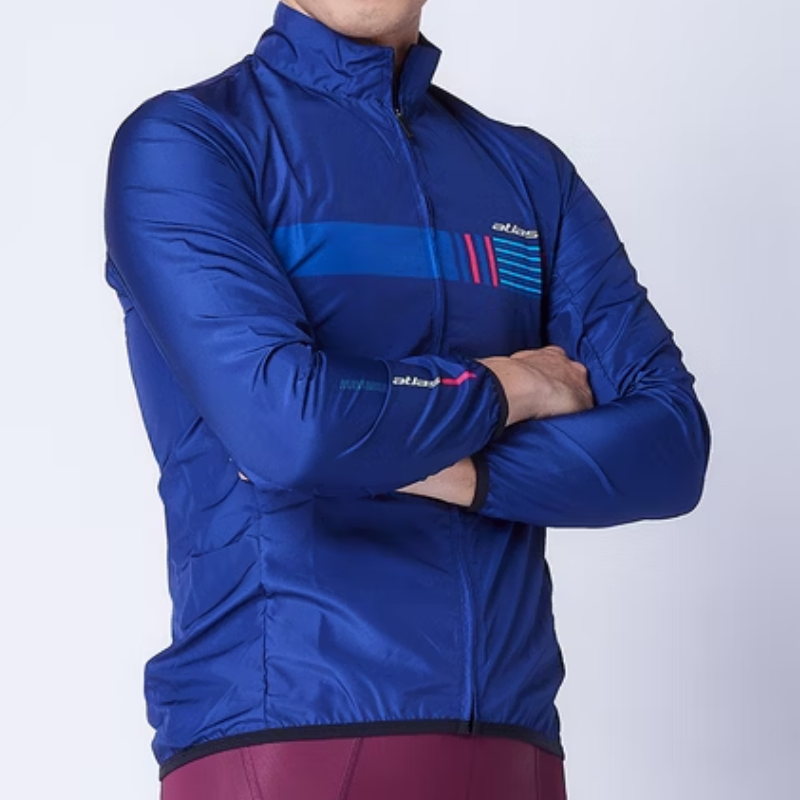 ATLAS UNISEX LIGHTWEIGHT WINDBREAKER JACKET~JJ-610-BU~BLUE