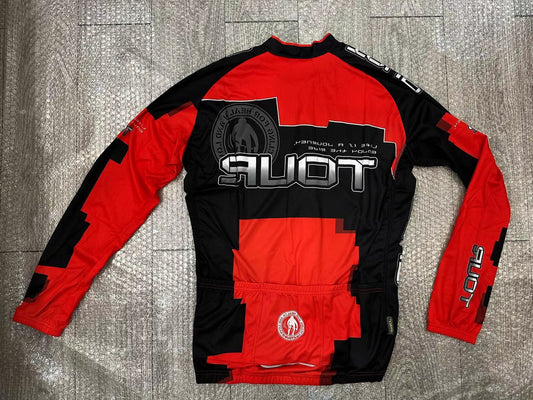 CHAMPION TOUR T004 long shirt-red and black/ CHAMPION TOUR T004 CLOTH-RD/BK