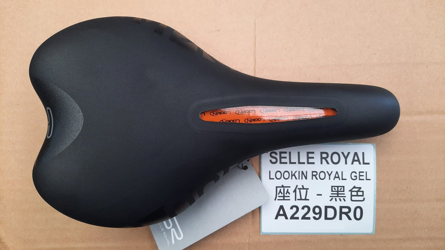 SELLE ROYAL LOOKIN ROYAL GEL Seat-Black A229DR0 (Bag) / SELLE ROYAL LOOKIN ROYAL GEL SADDLE- BLACK- A229DR0