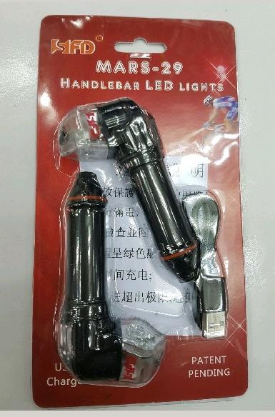 SFD MARS-29 USB 叉電套裝燈(指揮燈)-黑色-公路把用, / SFD MARS-29 USB LIGHT-BK