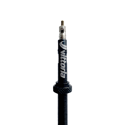 VITTORIA Aluminum alloy two-way tubeless tire nozzle (2 pieces) / VITTORIA TUBELESS VALVE 3 WAY ALLOY BLACK SET (2 PCS)