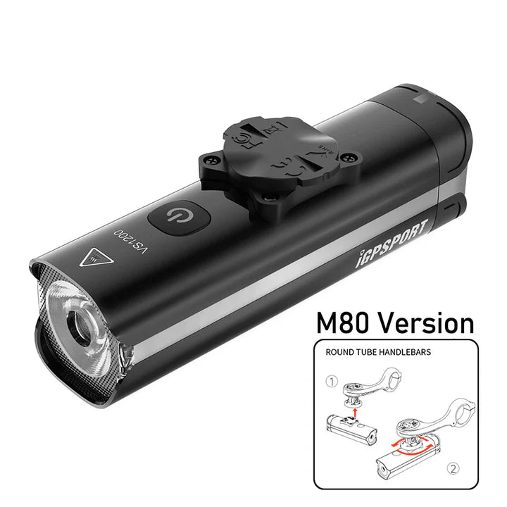 iGPSPORT VS1200-M80 1200流明智能頭燈(圓管車頭版) / iGPSPORT VS1200-M80 Smart Headlight