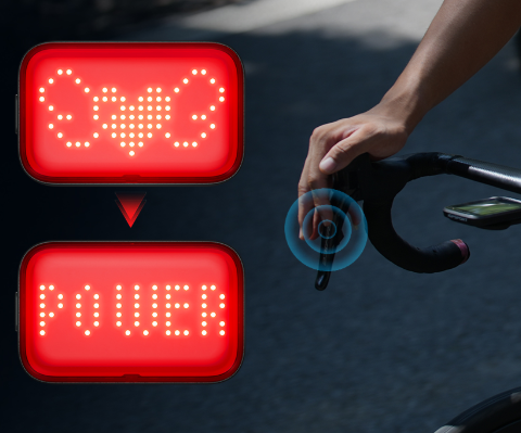 iGPSPORT ET6 Riding Status Expressions Smart Tail Light