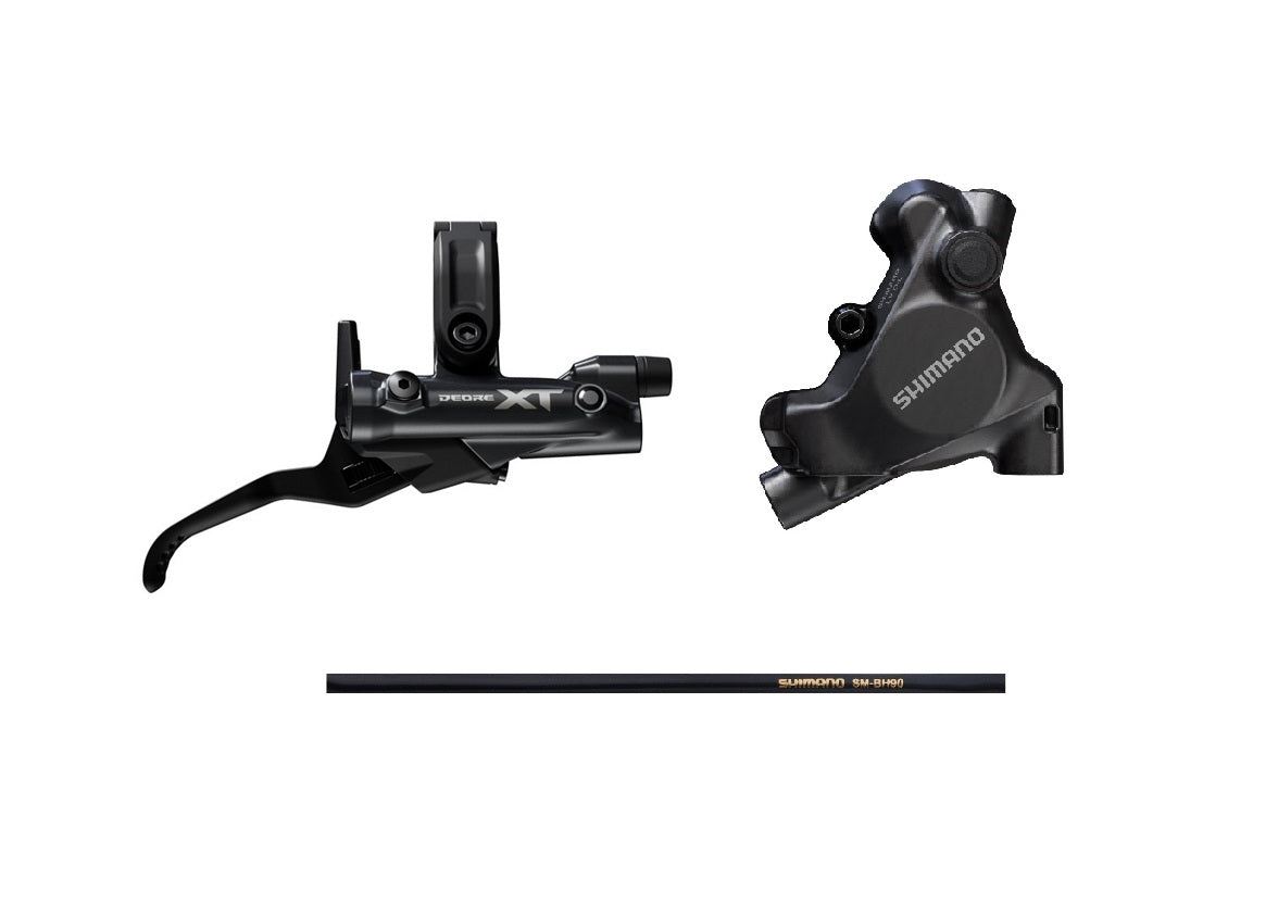 Shimano XT 前/後碟掣套裝平面安裝式鮑魚-樹脂皮-BL-M8200 ,BR-MT805 / Shimano XT Front/Rear Disc Brake Set-Resin Pad-BL-M8200 /BR-MT805