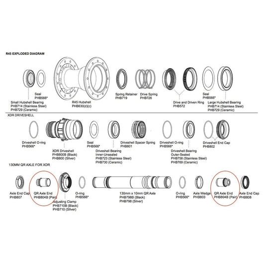 Chris King R45 10X12MM QR Rear / Chris King R45 10X12MM QR Rear QR Insert