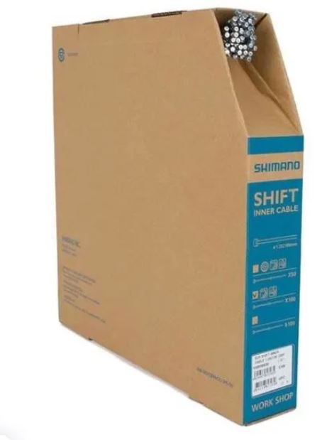SHIMANO stainless steel corrugated wire core-1.2X2100MM sold individually/SHIMANO SUS SHIFT INNER CABLE 2100MM W/INNER END CAP