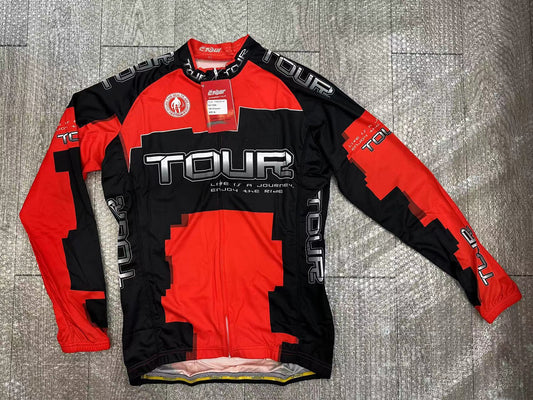 CHAMPION TOUR T004 long shirt-red and black/ CHAMPION TOUR T004 CLOTH-RD/BK