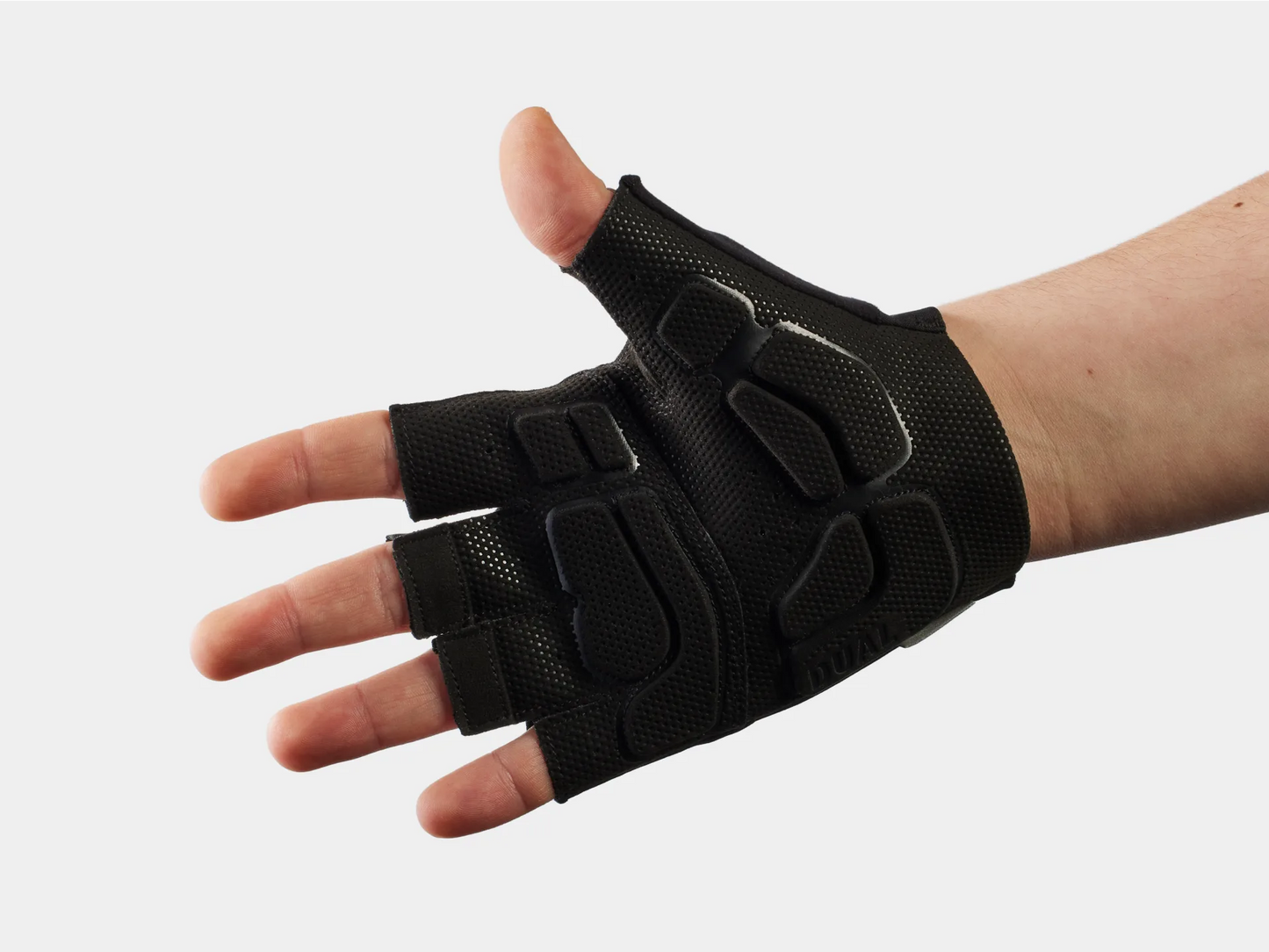 Trek Velocis Dual Foam Unisex Short Finger Gloves-Black/ Trek Velocis Dual Foam Unisex Cycling Glove-Black 