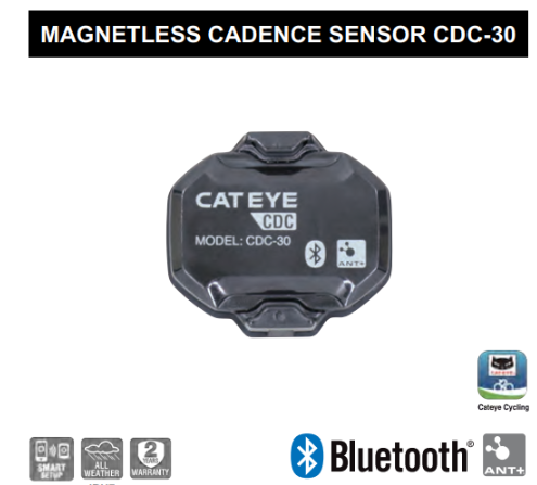 Cateye 藍芽/ANT+ 感應器(無磁石式)/ Cateye BLUETOOTH/ANT+ SENSOR (MAGNETLESS)