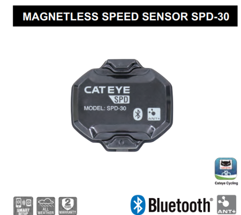 Cateye 藍芽/ANT+ 感應器(無磁石式)/ Cateye BLUETOOTH/ANT+ SENSOR (MAGNETLESS)