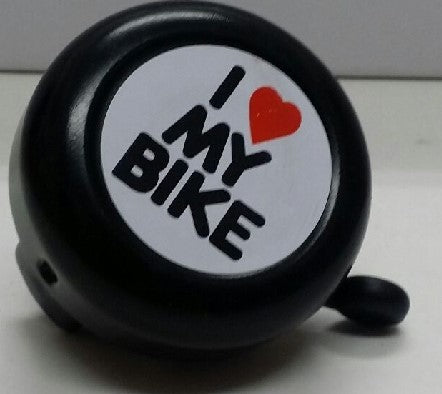 Chinese heart-shaped bell-black-97-1B (1 box of 10 pieces) / CHINA "I LOVE MY BIKE" BELL-BK-97-1B