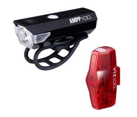 Cateye 前後燈套裝~AMPP100 前燈 + VIZ100 尾燈 / Cateye USB LIGHT SET~AMPP100 + VIZ100