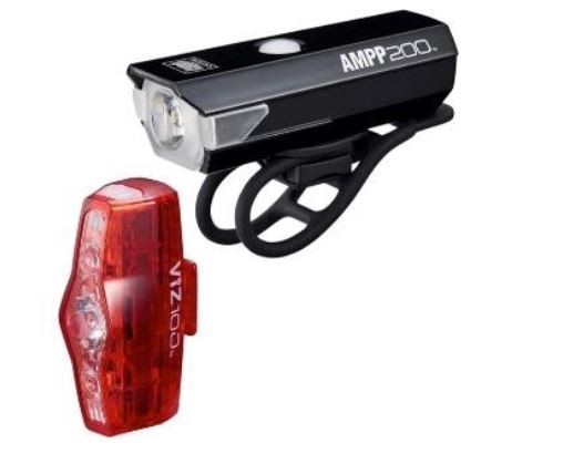 Cateye 前後燈套裝~AMPP200 前燈 + VIZ100 尾燈 / Cateye USB LIGHT SET~AMPP200 + VIZ100