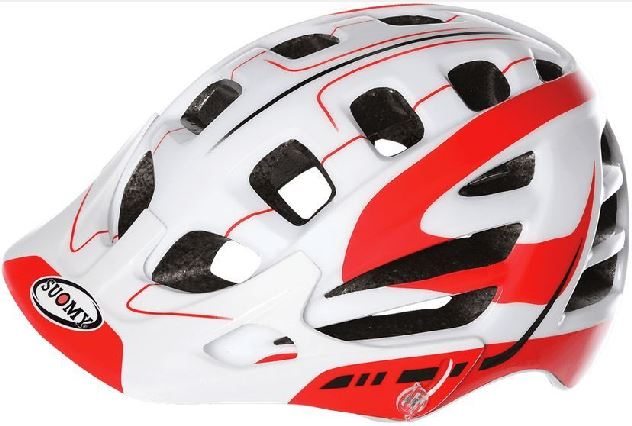 SUOMY SCRAMBLER SLINE mountain bike helmet~WHITE RED~XS-M / SUOMY SCRAMBLER SLINE HELMET WHITE RED~XS-M