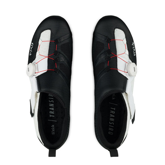 Fizik Transiro Infinito R3 Triathlon Shoes-Black/White/ Fizik Transiro Infinito R3 Triathlon Shoes-Black/White